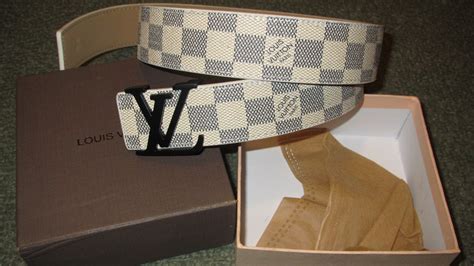 louis vuitton damier azur belt fake|Louis Vuitton suede belt.